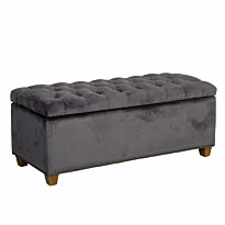 Penkki Home4You Holmes Velvet 112x46x47cm, sametti, tummanharmaa