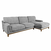 Divaanisohva Home4You Basil, 298x156cm, 4-istuttava, oikea, harmaa