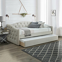 Sohvasänky Home4You Atlanta 90x200, 3-istuttava, ilman patjaa, harmaa