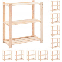 3-kerroksiset varastohyllyt 10 kpl 80x38x90cm 150kg