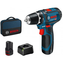 Akkuporakone Bosch Professional GSR 12V-15, 12V, 2x2.0Ah akuilla + Bag
