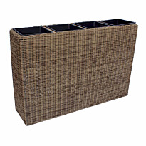 Kukkalaatikko Home4You Wicker, 89x24x60cm, vaaleanruskea