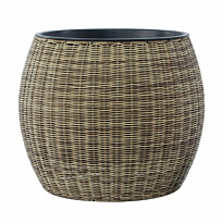 Kukkaruukku Home4You Wicker ø48x40cm, vaaleanruskea