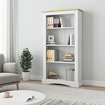 Kirjahylly Corona, 81x29-40x150-170cm, mänty, valkoinen, eri kokoja