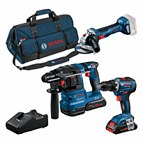 Akkukonesarja Bosch Professional GSR 18V-55, GWS 18V-7, GBH 18V-22, 2x4.0Ah akuilla + laukku