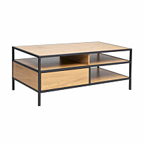 Sohvapöytä Home4You Hedvig100x50x40cm saarni/musta