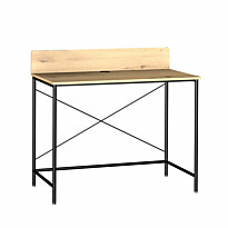 Työpöytä Home4You Hedvig 100x49,5x102cm, saarni/musta