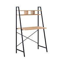 Työpöytä Home4You Study, 84x44x142cm, hyllyllä, tammi/ruskea
