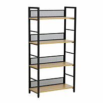 Hylly Home4You Hector 60x28x121cm, saarni/musta