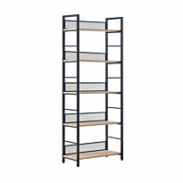 Hylly Home4You Hector 60x28x154cm, saarni/musta