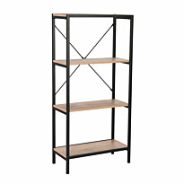 Hylly Home4You Lavina 60x30x127,5cm, saarni/musta