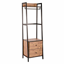 Eteisen hylly Home4You Lavinia 52x40x169cm, saarni/musta