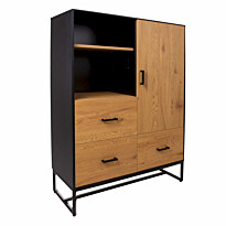 Senkki Home4You Amsterdam 100x40x140cm, tammi/musta
