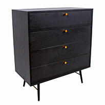 Lipasto Home4You Luxemburg 80x40x90cm, musta