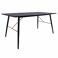 Ruokapöytä Home4You Luxemburg 160x90cm, musta