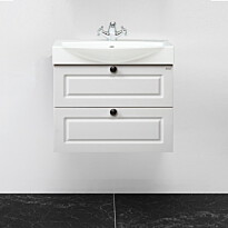 Allaslaatikosto 4AQUA Classic uurteellaa, 617 mm, 2 ltk, mattavalkoinen