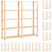 5-kerroksiset varastohyllyt 10 kpl 170x38x170cm 500kg