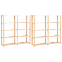 5-kerroksiset varastohyllyt 2kpl 170x38x170cm 500kg