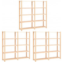 5-kerroksiset varastohyllyt 3kpl 170x38x170cm 500kg