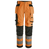 Naisten riipputaskuhousut Snickers Workwear 6743 High-Vis Stretch lk2
