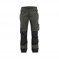 Naisten puutarhurin housut Blåkläder 7154, army green/musta