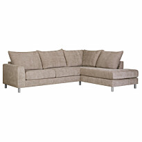 Avokulmasohva Home4You Leila, 269x210cm, 4-istuttava, oikea, beige