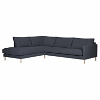 Avokulmasohva Home4You Lisanna, vasen, 260x205cm, 4-istuttava, sininen