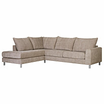 Avokulmasohva Home4You Leila, 269x210cm, 4-istuttava, vasen, beige