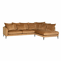 Avokulmasohva Home4You Lartes 300x205cm, 4-istuttava, oikea, ruskea