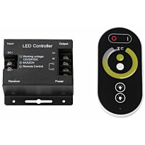 LED-ohjain/kaukosäädin Euroshrink, kylmä-lämminsäätö, 12/24V, max 288W