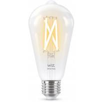 LED-älylamppu Wiz ST64 Tunable White, Wi-Fi, 60W, E27, kirkas lasi