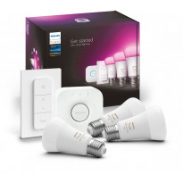 Aloituspakkaus Philips Hue WCA, 3 x älylamppu (9W, A60, E27) ja Hue-silta