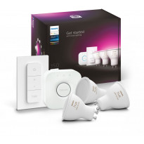 Aloituspakkaus Philips Hue WCA, 3 x älylamppu (4.3W, GU10) ja Hue-silta