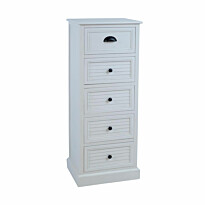 Lipasto Home4You Meldon 45x35x116,5cm, valkoinen