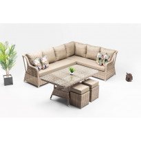 Oleskeluryhmä Linento Garden Cenova, 8-istuttava, beige