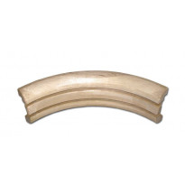 Pyöristetty etulauta, kulmakappale, 150x500mm, tervaleppä
