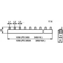 Virtakisko 3v/60mod/16mm2 PS3/60/16