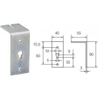Liukuoven peitelaudan kannatin Abloy 407 FE/ZN
