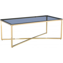 Sohvapöytä AmandaB Collection Lily, 45x60x120cm, savunharmaa/kulta