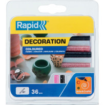 Liima Rapid Glitter 7mm 36kpl, musta/pinkki/valkoinen