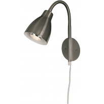 Seinävalaisin Aneta Lighting Sarek, 100x300x260 mm, satiiniteräs