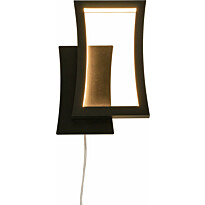 LED-seinävalaisin Aneta Lighting Staccato, himmennettävä, musta