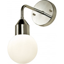 Seinävalaisin Aneta Lighting Florens, IP44, kromi/valkoinen