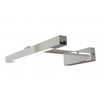 LED-seinävalaisin Aneta Lighting Lucca, 9W, 380x250x50mm, IP44, valkoinen/kromi