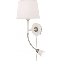 Seinävalaisin Aneta Lighting Eketorp, valkoinen/teräs