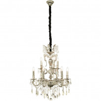 Kristallikruunu Aneta Lighting Allington, &Oslash;60cm, 9-osainen, antiikkihopea