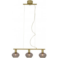 Riippuvalaisin Aneta Lighting Bell, 3-osainen, mattamessinki/savulasi