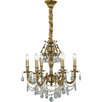 Kattokruunu Aneta Lighting Versailles, 6-osainen, K9-kristalli, kulta