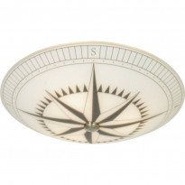 Plafondi Aneta Lighting Kompass, &Oslash;42cm, valkoinen/musta