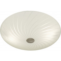 Plafondi Aneta Lighting Cyklon, Ø 340x140 mm, satiinilasi, teräs